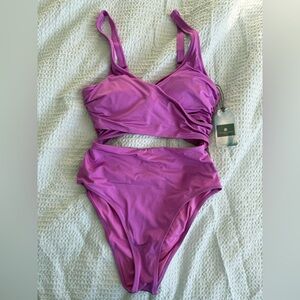 Everyday Sunday Cutout Wrapped Swimsuit * NWT